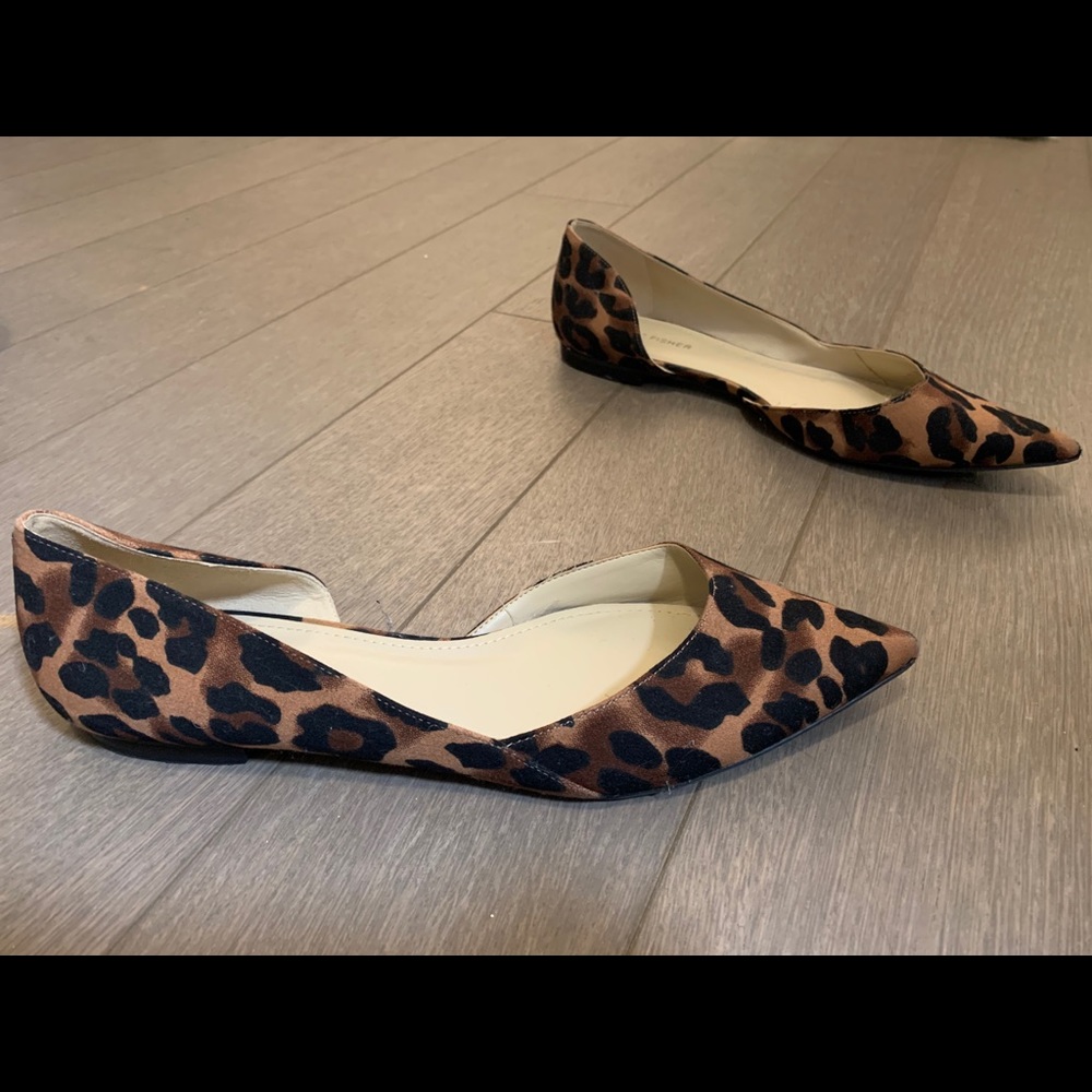 Marc Fischer Cheetah Pointed Toe Ballet Flat